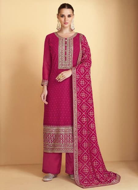 Amisha New Designer Festive Wear Georgette Salwar Suit Collection TI56 B PINK